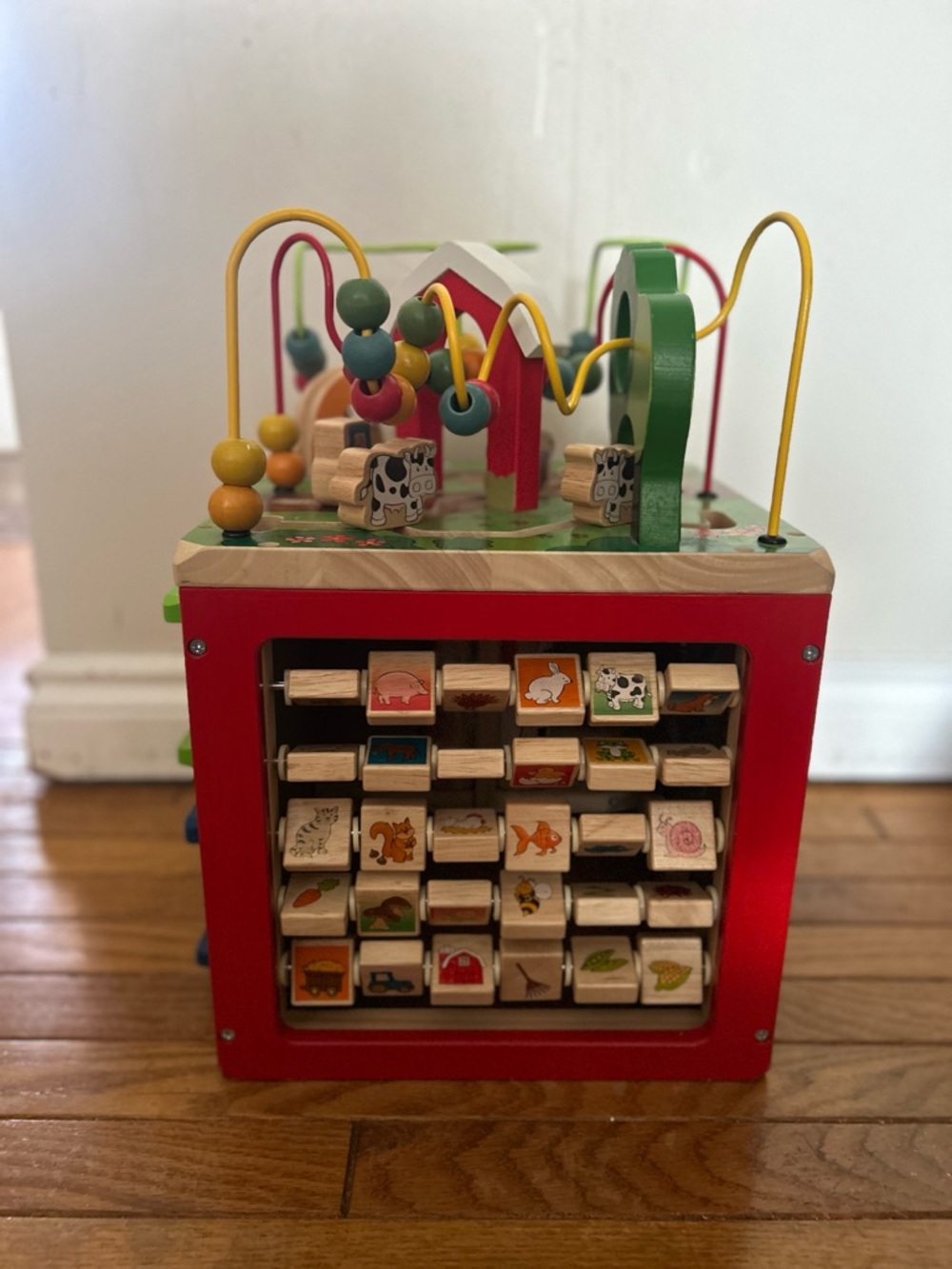 Battat Wooden Activity Cube for Kids -